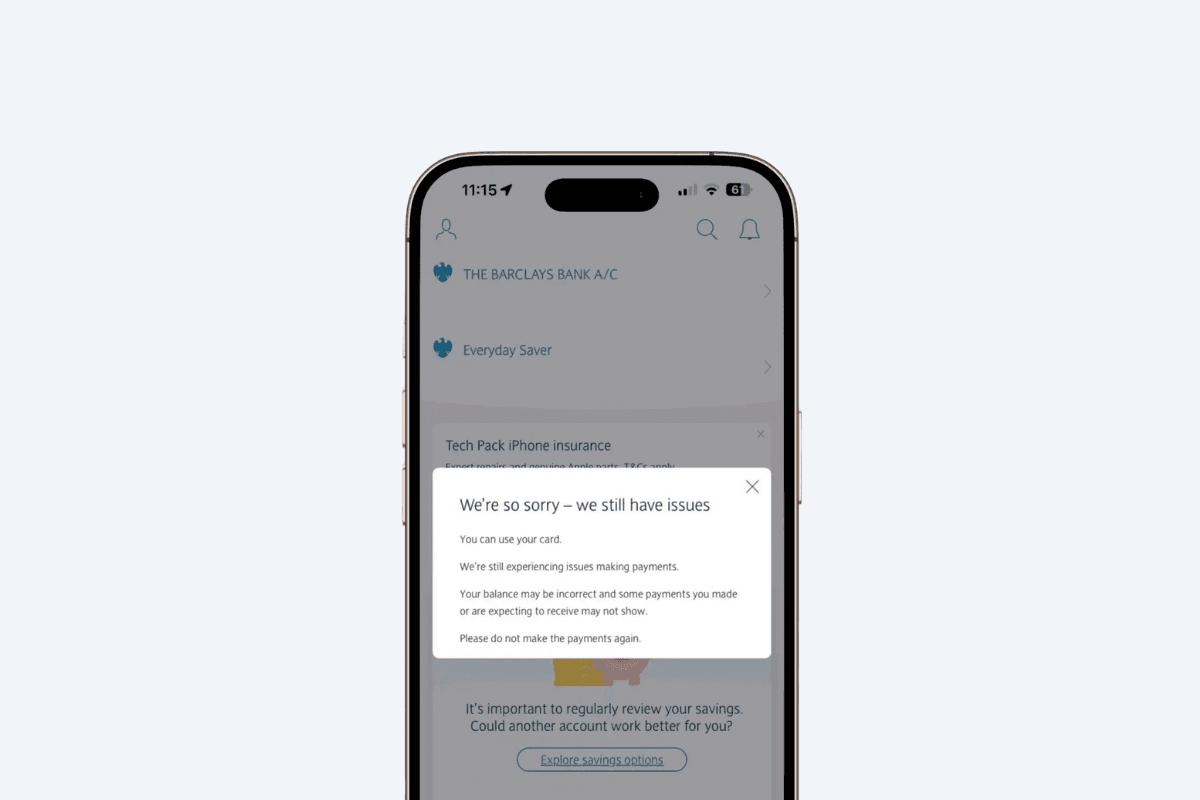 Barclays app outrage on the busiest day of the year